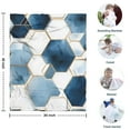 thumbnail image 4 of Blue White Gold Hexagon Marble Pattern Blanket,Comfortable Soft Flannel Throw Blanket,All Season,Warm Lightweight Blankets for Sofa Bed Couch Living Room Chair,30"x40", 4 of 4