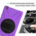 thumbnail image 4 of Dteck Galaxy Tab A 8.0 Case 2019 T290 T295(without S Pen),[Rotating Hand Strap] Three Layer Rugged Shockproof Kids Friendly Case with Kickstand and Shoulder Strap, Purple, 4 of 9