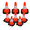 Orange&Black, variant on BESEA 12" inch PVC Mini Traffic Safety Cones,8 Pack Orange Sport Cone with Reflective Collars