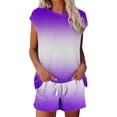 thumbnail image 3 of ibiyuan Womens 2 Piece Lounge Set Stylish Women's Shorts Suit Set For Everyday Wear Comfortable Summer Fashion Versatile Sporty Outfit With Drawstring Design, 3 of 7