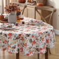 thumbnail image 2 of Thanksgiving Red Leaves Festival Fabric Tablecloth, 60 x 84 Oval, Autumn Leaves Harvest Dining Table Cover, Easy Care Fall Decor, 2 of 6