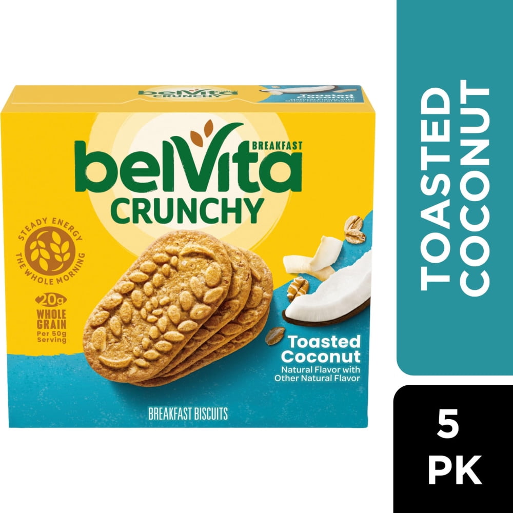 Nabisco belVita Toasted Coconut Breakfast Bars Biscuits 5 ct - 5 Pack