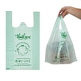 thumbnail image 1 of Bolsas de compras compostables OrangeBio de 12 x 6 x 20 cm, 500 unidades, 1 of 9