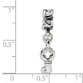 thumbnail image 3 of 925 Sterling Silver Charm For Bracelet Key Dangle Hearts Bead Love, 3 of 7