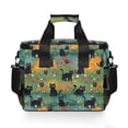 thumbnail image 7 of FORMRS Insulated Cooler Bag 24 Cans Capacity Soft Leakproof Lunch Box with Side Pockets, Floral Black Cats Pattern, 7 of 7