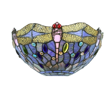 

Radiance Goods Dragonfly Tiffany-Style 1 Light Wall Sconce 12 Wide