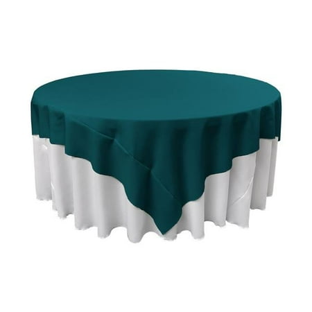 

TCpop90x90-TealDrkP82 Polyester Poplin Square Tablecloth Dark Teal - 90 x 90 in.