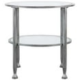 thumbnail image 3 of SEI Furniture Jaymes Round Glass Top Metal End Table in Silver, 3 of 8