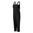 thumbnail image 6 of Baqcunre One Piece Jumpsuits For Women Women'S Summer Jumpsuits Casual Sleeveless Jumpsuit Drawstring Elasitic Waist Romper Pajama Linen Pants Womens Pants Black XXL, 6 of 6