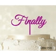 thumbnail image 1 of """Finally"" Personalized Monogram Cake Topper Glitter Cake Topper Color Option Available 6""-7"" Inches Wide", 1 of 1