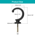 thumbnail image 2 of Uxcell Curtain Holdback Aluminum Alloy Wall Mounted Curtain Holders Drapery Tieback Hooks Black 4Pcs, 2 of 6