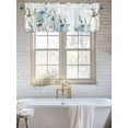 thumbnail image 6 of Fall Pumpkin Valances for Windows Green Eucalyptus Leaf Thanksgiving Kitchen Valance Curtain Rod Pocket Small Curtains for Cafe Bathroom Laundry Basement 42" x 18", 6 of 8