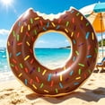 thumbnail image 7 of RBCKVXZ【Inflatable Donut Swim Float】 Thick Pool Water Tube with Bites Design, Fun Swim Ring, Lake Beach Outdoor Summer Floating Gear, 7 of 7