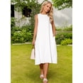 thumbnail image 2 of DARING DIVA Linen Sleeveless Dress S White, 2 of 7