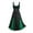 Green, variant on Hvyesh Women's Vintage Steampunk Dress Bandage Tank Dresses Floral Lace Gothic Dress Halloween Costumes