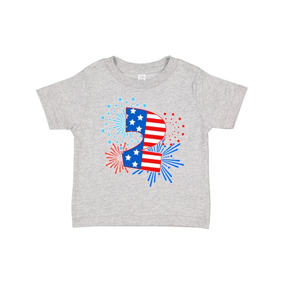 Inktastic Second Birthday Fourth of July Fireworks Boys or Girls Toddler T-Shirt