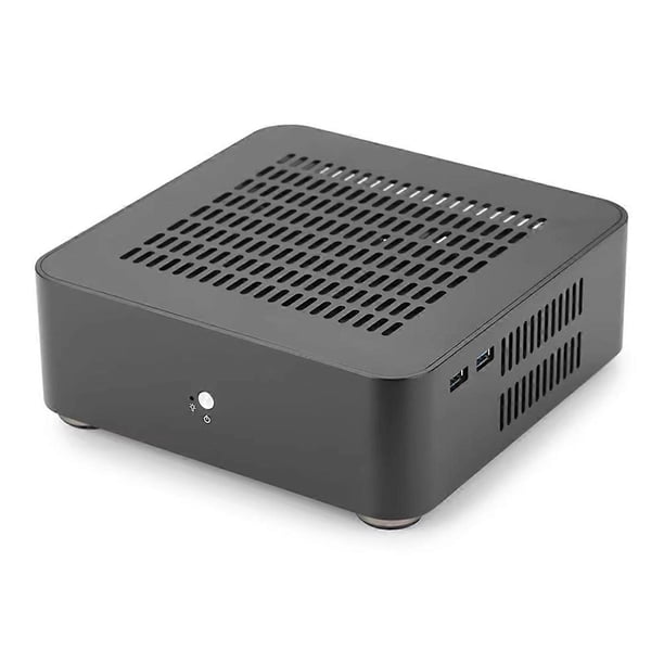 Mini Htpc Box All Aluminum Chassis Mini HTPC Case with 8Pin Power Supply PSU Black ...
