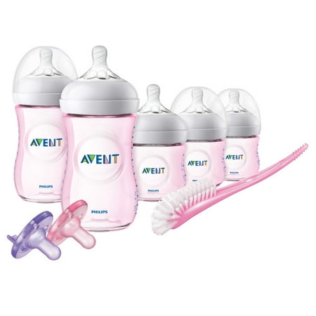 Philips Avent Natural Baby Bottle Pink Gift Set, (Avent Bottles Best Price)