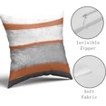 thumbnail image 4 of Orange Pillow Covers 20x20 Set of 2 Light Grey Gray White Modern Abstract Art Striped Throw Pillows Farmhouse Outdoor Decorative Pillowcase Cotton Square Cushion Cover for Home Couch Bed, 4 of 6