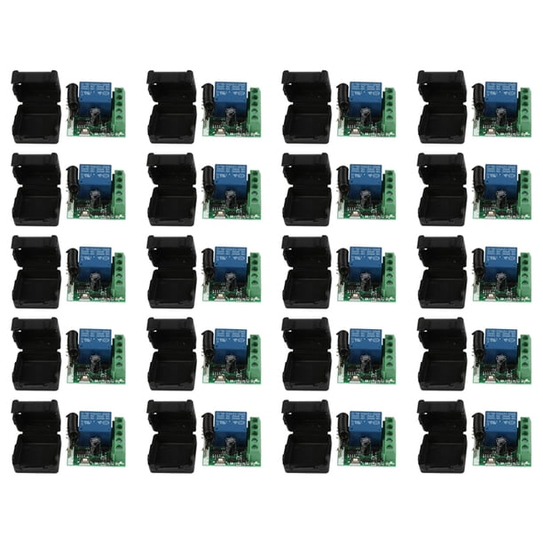 20X DC 12V 1CH 433MHz Interruptor De Control Remoto Inalambrico 20x-dc-12v-1ch-433mhz-interruptor-de-control-remoto-inalambrico