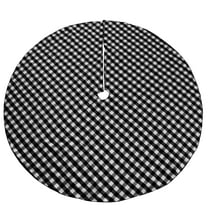 Gingham Checkered Tree Skirt Christmas Decoration 58" Round Large Skirt