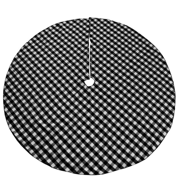 Gingham Checkered Tree Skirt Christmas Decoration 58" Round Large Skirt