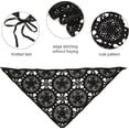 thumbnail image 3 of 2Pcs Crochet Bandana Head Kerchief Knitted Hair Scarves Crochet Hair Kerchief Tie Bcak Headwrap Floral, 3 of 5