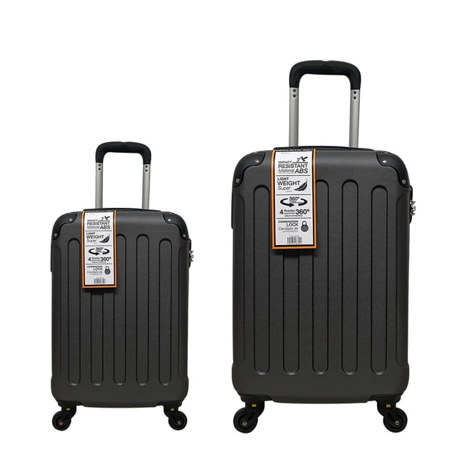 Set de Maletas Kassel con llantas desmontables PEAK TOUR 18" y 24" Gris