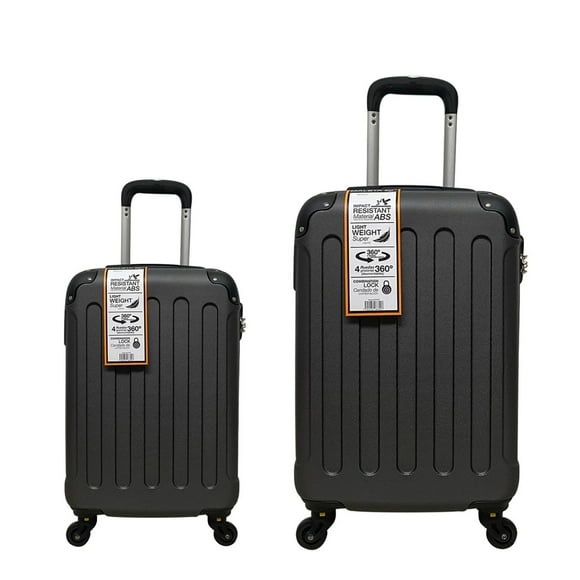Set de Maletas Kassel con llantas desmontables PEAK TOUR 18" y 24" Gris
