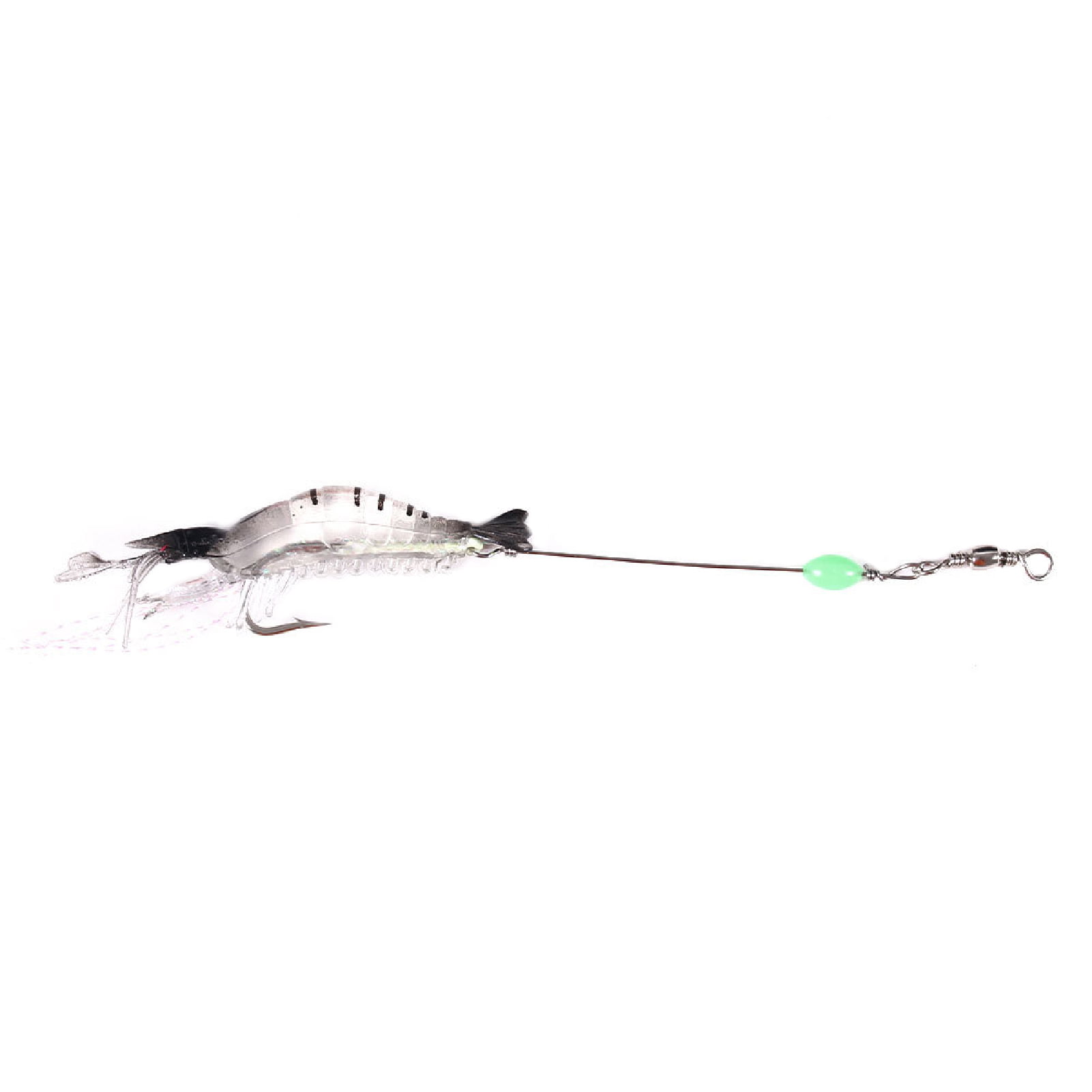 Biplut 8cm Luminous Plastic Simulation Soft Shrimp Fake Lure Faux Bait  Fishing Tackle (Style 3)