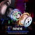 Gaming Headsets Wired for PS5/PS4/Xbox One/Nintendo Switch/PC/Mac/Phone,Over Ear Gaming Headphone with 7.1 Surround Sound,Noise Cancelling Mic,50MM Speaker,LED Lights,Black
