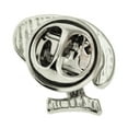 thumbnail image 3 of Silver Plated Rhinestone Alphabet Letter P Lapel Pin, 3 of 3