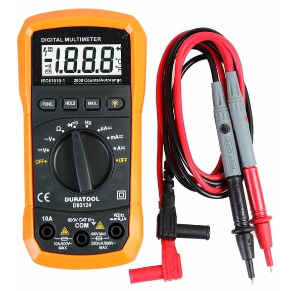 DURATOOL - 600V AC/ DC Auto Ranging Digital Multimeter