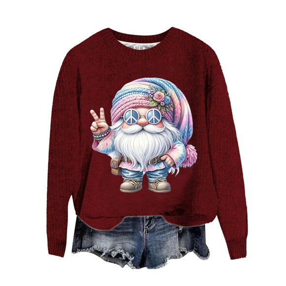 Zhanying Christmas Sweaters for Wome Classic Fit Adult Christmas Top Cute and Cozy Holiday Sweater for Women