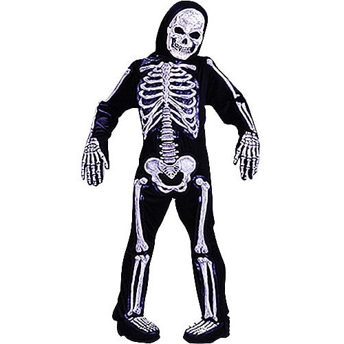 Bat Skeleton Costume Halloween Boys Childrens Child Kids Fancy Dress 4-12 