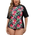 thumbnail image 1 of BeautyIn Plus Size Women's Rashguard UPF 50+ Active Rash Guard Swimwear Top, 1 of 7