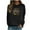 Black, variant on ICHUANYI Womens Trendy Shirt Loose Casaul Crewneck Sweatshirt Oversized Long Sleeve Letter Print Pullover Tops Fall Winter Clothing 2023