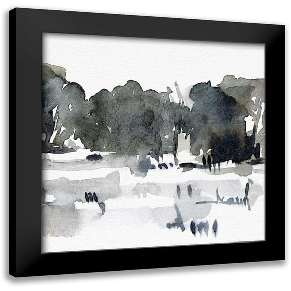 Caroline, Emma 12x12 Black Modern Framed Museum Art Print Titled - December Landscape III