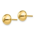 thumbnail image 2 of Primal Gold 14K Yellow Gold 8mm Half Ball Post Earrings, 2 of 4