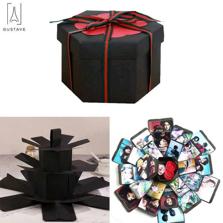 Surprise box, creative explosion box DIY gift scrapbook and photo album  gift box as a birthday present about love, surprise to open 