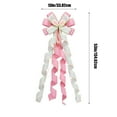 thumbnail image 3 of Easter Large Bow Outdoor Decorations Rabbits Ears Bow Colorful Easter Home Front Door Wreath Accessories About 19.6 Inches And Long 11.4 Big, 3 of 5