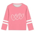 thumbnail image 5 of Sentuca Girls Shirts, Long Sleeve Soft Crewneck T Shirts, Casual Playful Valentine Tees Size 9 Years, 5 of 5