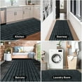 thumbnail image 5 of Debonair Runner Rug 1.3ft x 4 ft Indoor/Outdoor Low Profile, Hallway, Kitchen, Patio, Deck Area, RV, Entryway, Garage, with Natural Non-Slip Rubber Backing, Gray/Black Strip, 5 of 10