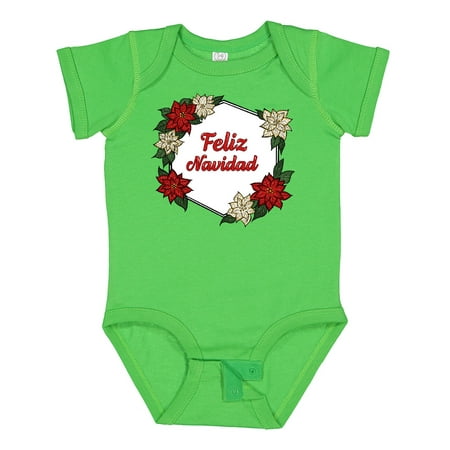 

Inktastic Feliz Navidad Poinsettia Gift Baby Boy or Baby Girl Bodysuit