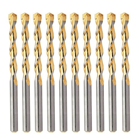 

Max-Craft Masonry Drill Bit Set Golden Flute Drill Rock Concrete 10Pcs 1/4 inch