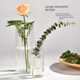 thumbnail image 1 of Jarrón de vidrio decorativo transparente, decoración creativa para sala de estar, jarrón con patrón vertical, flores secas, arreglos florales hidropónicos, 1 of 4