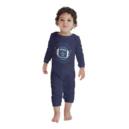 Dallas_CowboysTeam Fan Apparel Newborn Baby Long Sleeve Onesie Unisex Game Day Soft T-Shirt 100% Cotton Gift Boys Girls