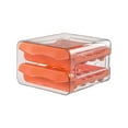 thumbnail image 2 of Latrodar Slide Style Eggs Box Slide Style Eggs Roller Storage Rack Refrigerator Side Four Layer Antis Drop Eggs Collection Box Enduring Orange 9x8.6 Inch Home Decor, 2 of 5