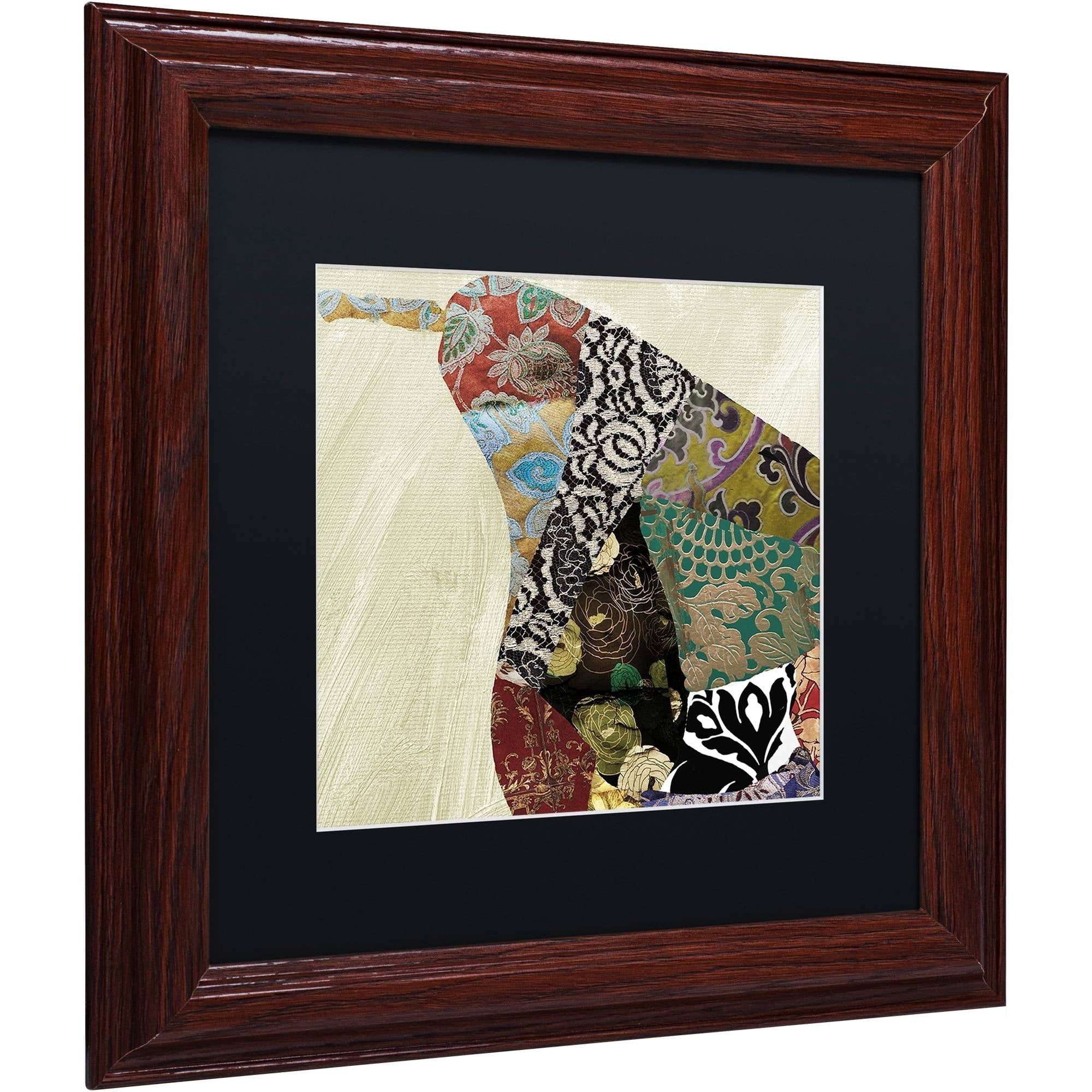 Trademark Fine Art "Pear Brocade I" Canvas Art by Color Bakery Black Matte, Wood Frame