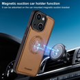 thumbnail image 5 of Decase Magnetic PU Leather Wallet Phone Case for iPhone 13 Mini, RFID Blocking, Mag-Safe Compatible, 2-in-1 Removable Card Holder,Shockproof Flip PU Leather Phone Cover,Brown, 5 of 10